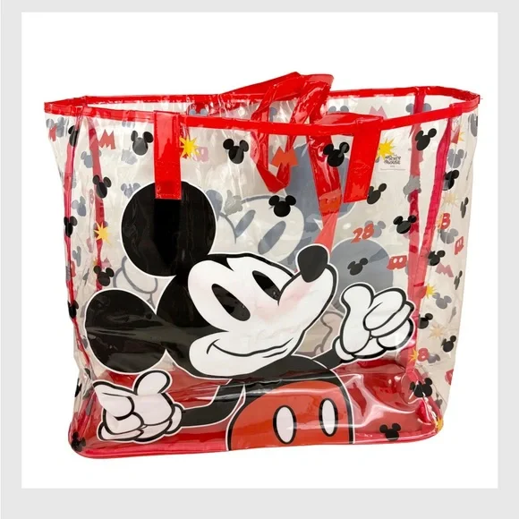 Disney Clear Mickey Mouse Clear Polyvinyl Tote Bag New Without Tags - Picture 10 of 10